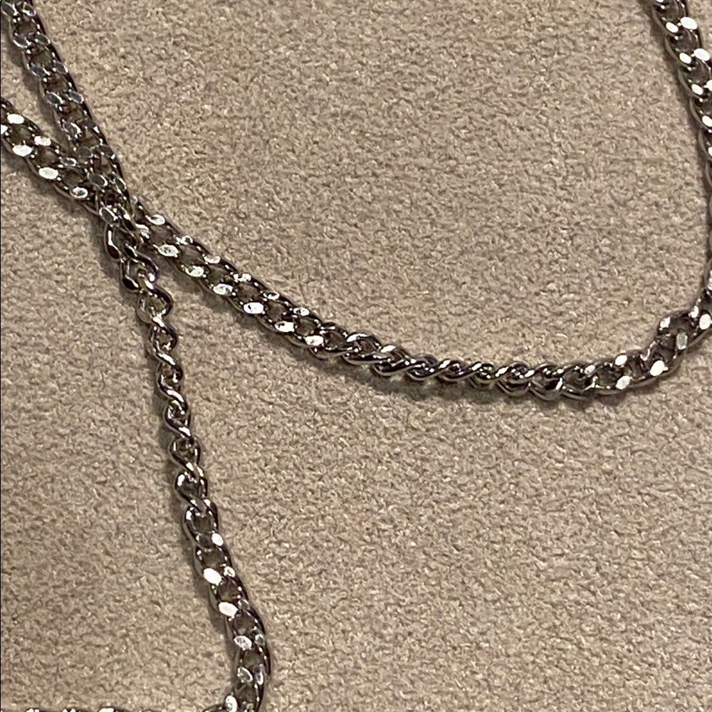 24” Infinity Loop Flat Cube Link Necklace - image 5